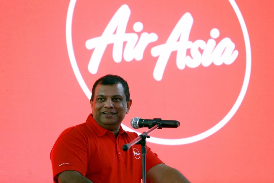 FILE PHOTO: AirAsia Group CEO Fernandes speaks during a news conference at AirAsia headquarters in Sepang