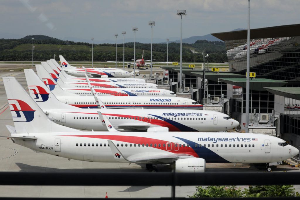 Malaysia Airlines planes are seen parked at Kuala Lumpur International Airport, amid the coronavirus disease (COVID-19) outbreak in Sepang