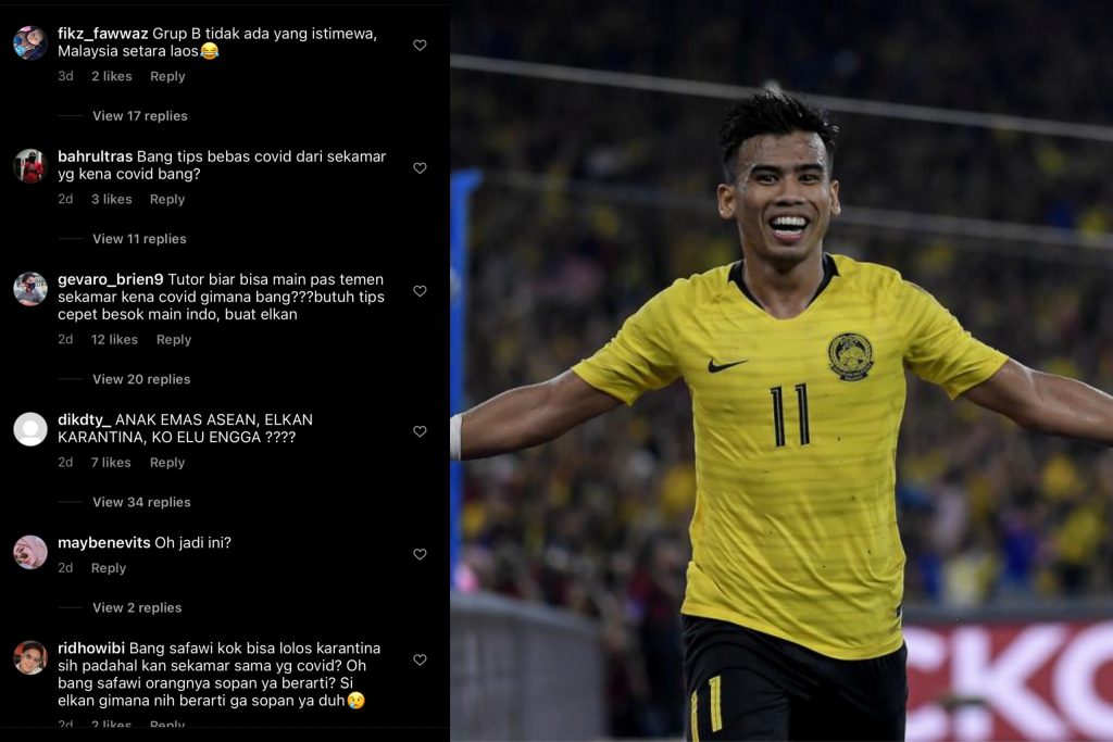 Harimau Malaya Dituduh Dapat ‘Layanan Istimewa’, Netizen Indonesia Serang Instagram Safawi