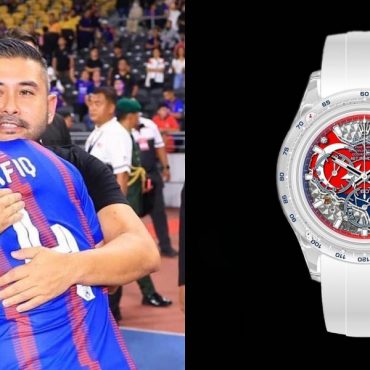 Jam tangan AET Remould dipakai TMJ