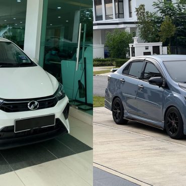 Warna asal Perodua Bezza Fendymojo berwarna putih