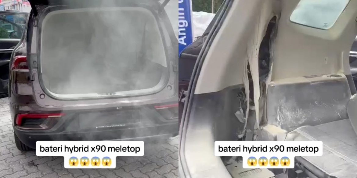 Proton siasat X90 terbakar