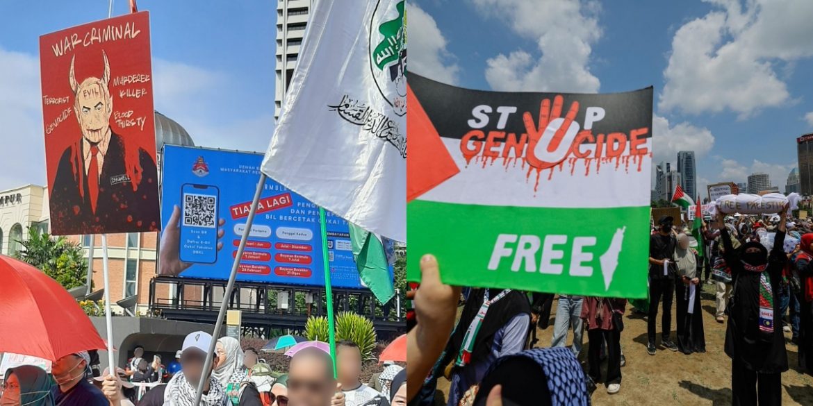 Peserta demonstrasi Palestin tak puas hati penganjur halang bertakbir dan gelar Zionis
