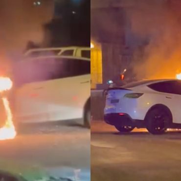 Tesla Model Y dirakam tiba-tiba terbakar di Puchong.