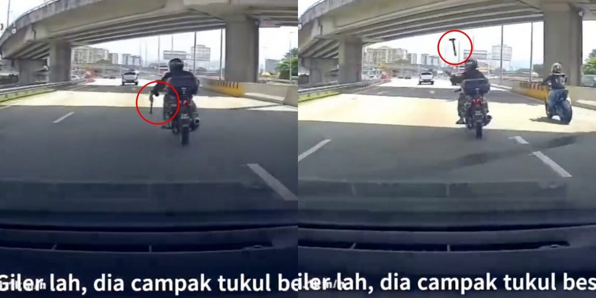 Penunggang Motosikal Ekstrem, Baling Tukul Tengah Lebuh Raya