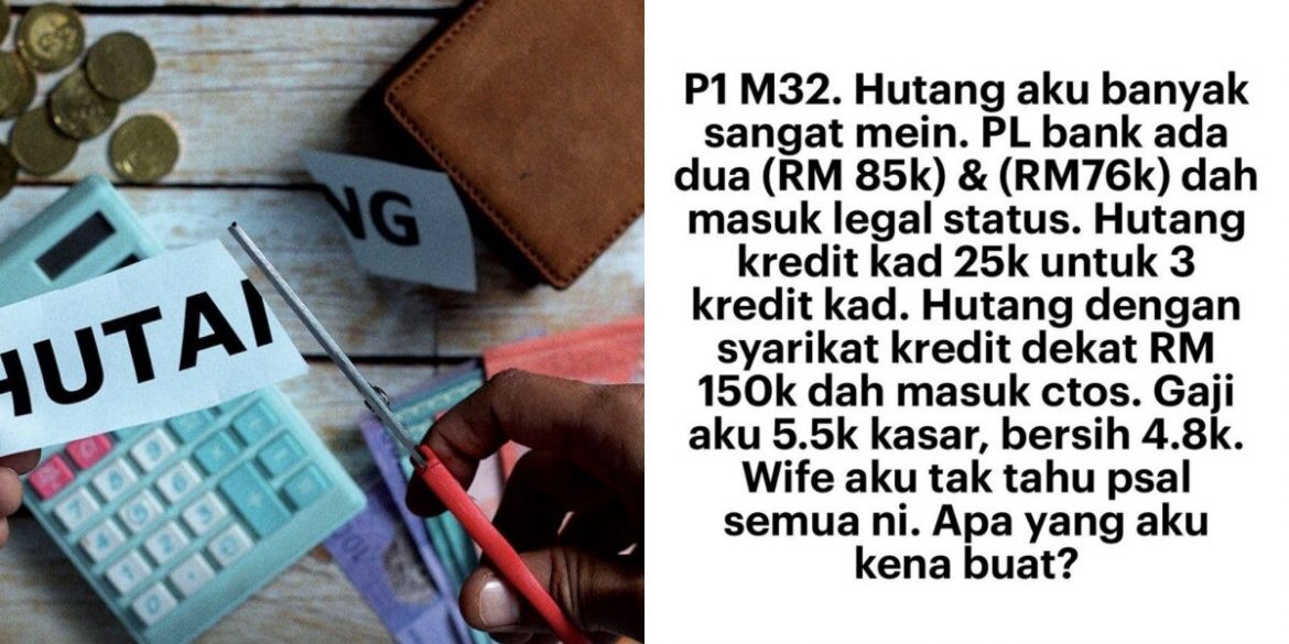 Hutang Cecah RM300,000