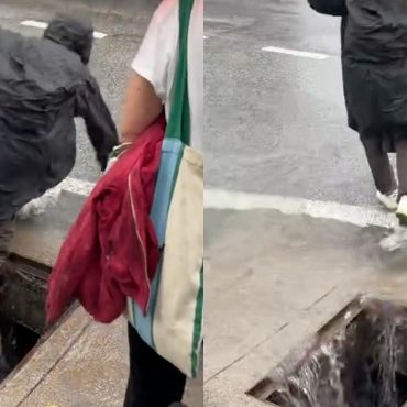 Netizen Tegur Mat Saleh Gelakkan Lelaki Nyaris Termasuk Longkang Semasa Buat Konten Hujan Lebat Di Malaysia