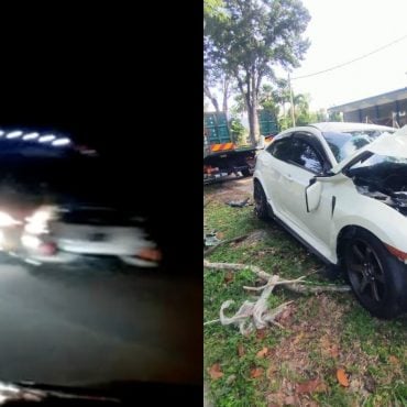 Honda Civic Type R Terbabas, Rempuh Bas