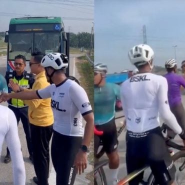 polis kesan pengayuh basikal