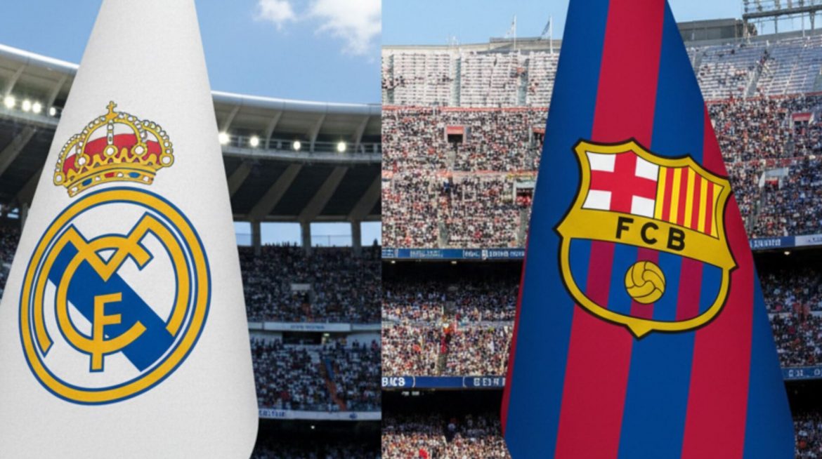 real madrid barcelona flag