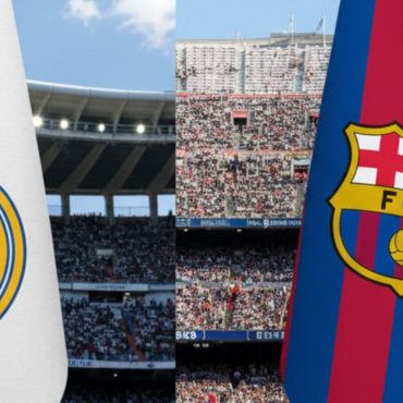 real madrid barcelona flag