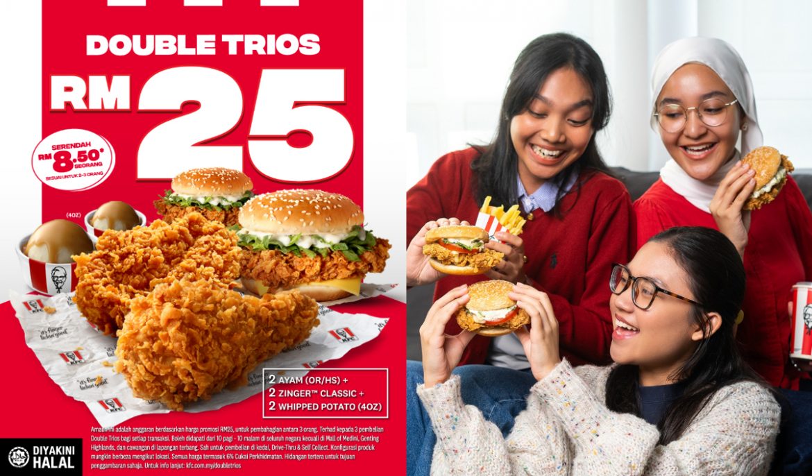RM25 Untuk 3 Orang? KFC Keluarkan Combo Yang Bikin Semua Orang Nak Lepak Weekday