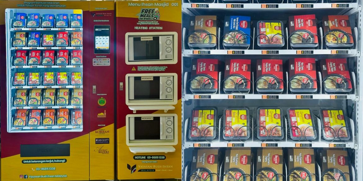 Khas Untuk Asnaf & Pelajar, Masjid Di Shah Alam Ini Sediakan 'Vending Machine' Makanan Percuma