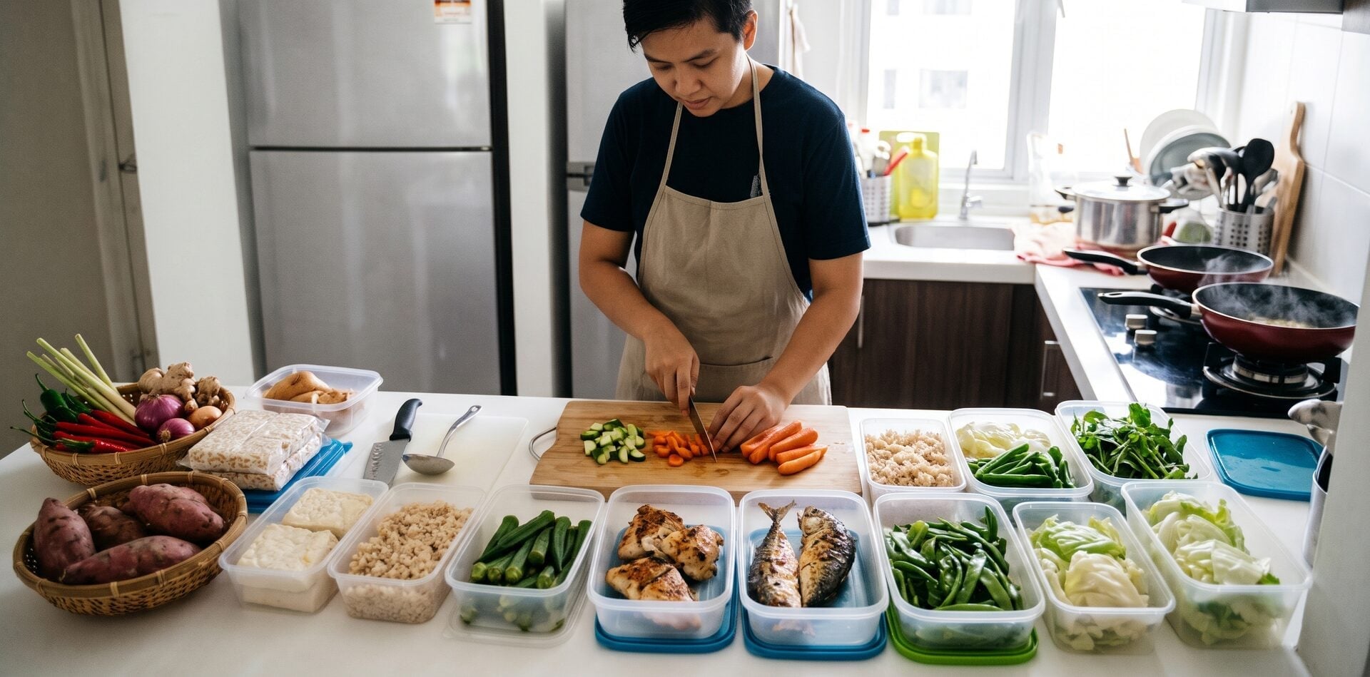Rahsia ‘Meal Prep’ RM45 Seminggu: Ramai Tak Sedar Sayur & Ikan Tempatan Sebenarnya Cukup Nutrien